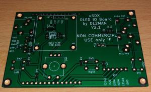 uSDX IO board met OLED - DL2MAN